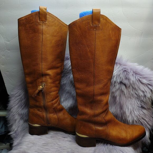 Louise Et Cie Tall Leather Riding Equestrian Boots Womens Size 8.5 Brown - Picture 2 of 9